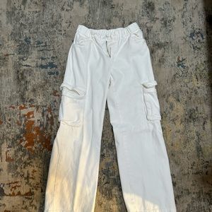White Cargo Pants